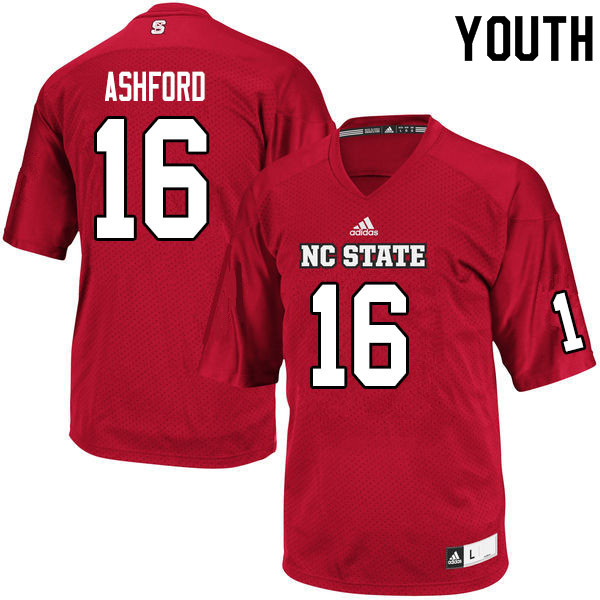 Youth #16 Rakeim Ashford NC State Wolfpack College Football Jerseys Sale-Red - Click Image to Close